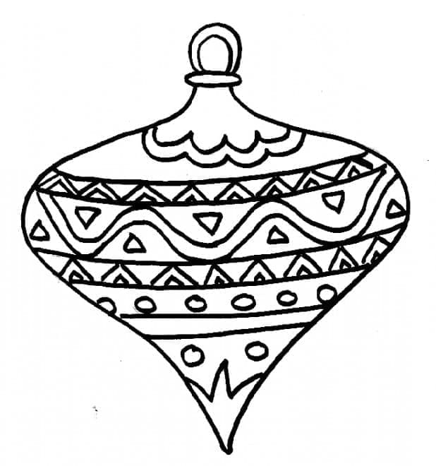 Immagine di ornamento natalizio da colorare