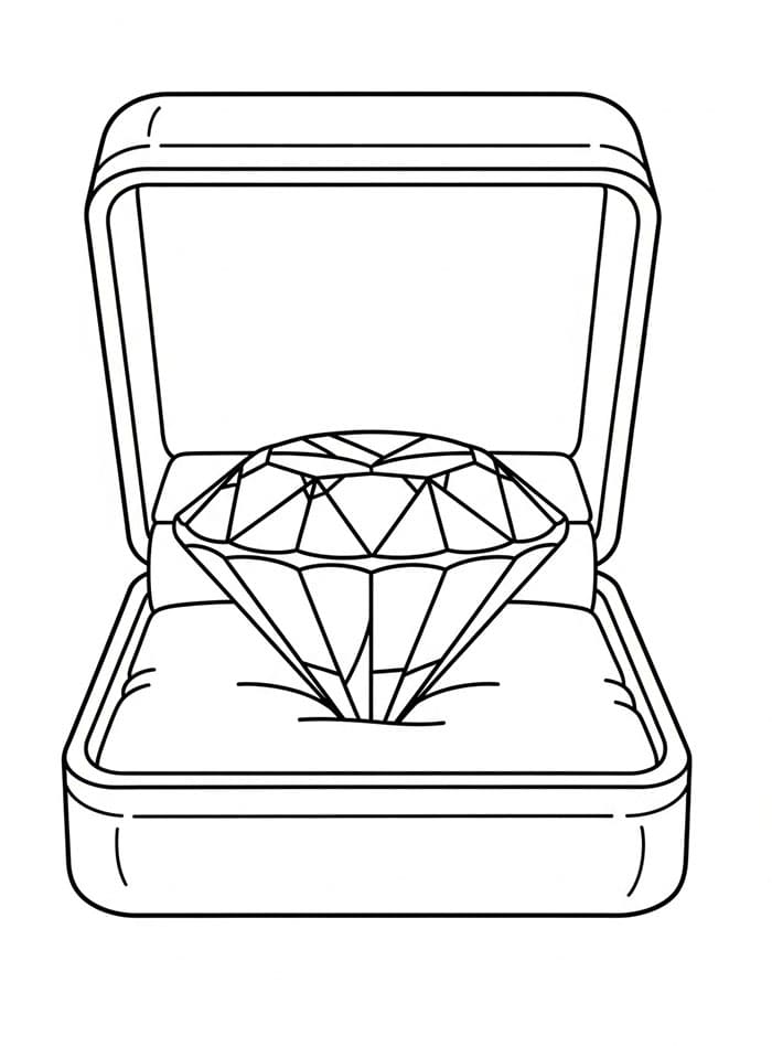 Immagine di scatola di diamanti da colorare