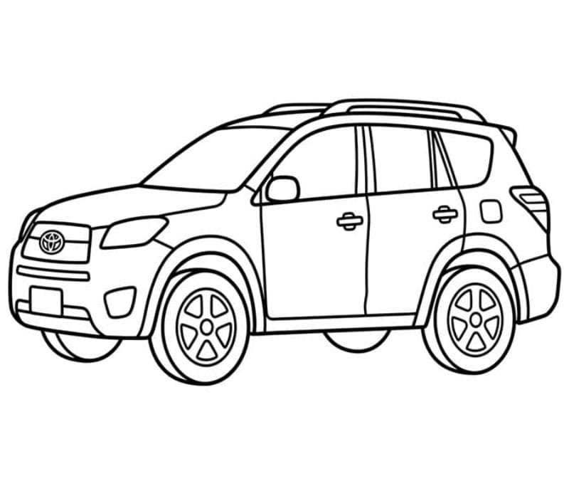 Immagine di un SUV Toyota da colorare