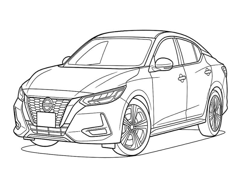 Immagine di una Nissan da stampare da colorare