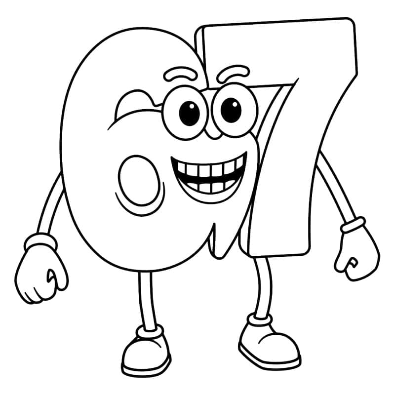 Immagine divertente di 67 Brainrot da colorare