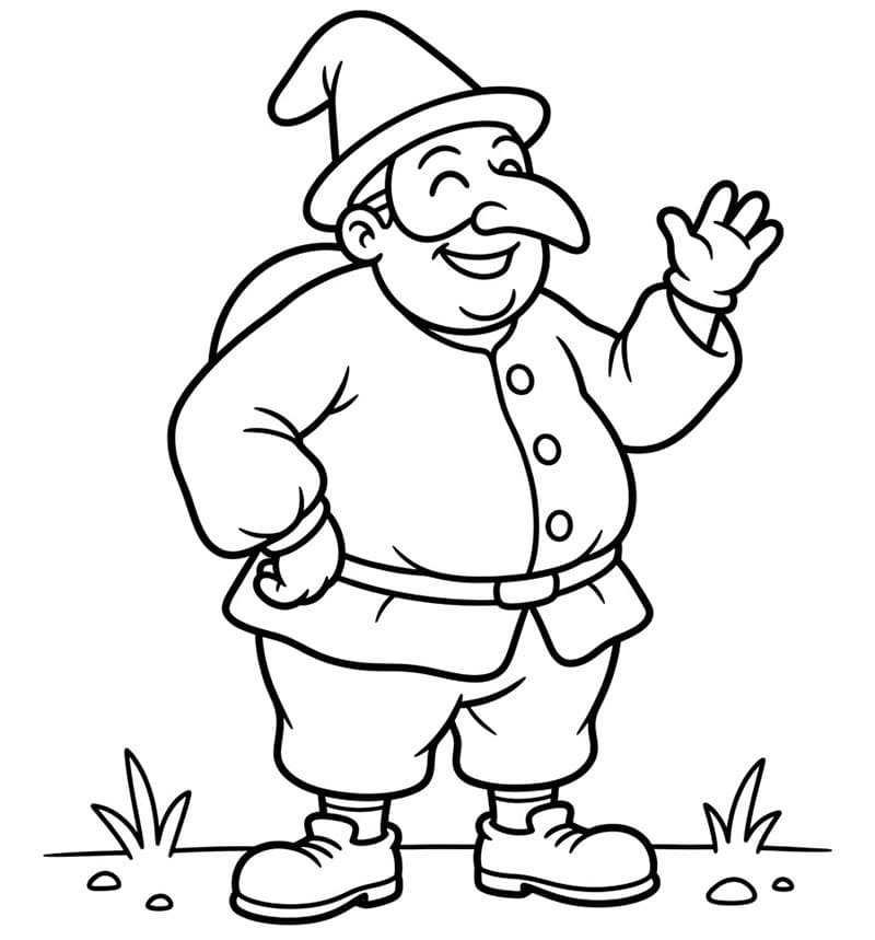 Immagine gratuita di Pulcinella da colorare
