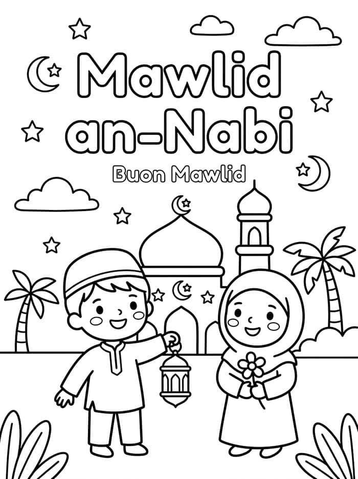 Immagine stampabile Mawlid da colorare
