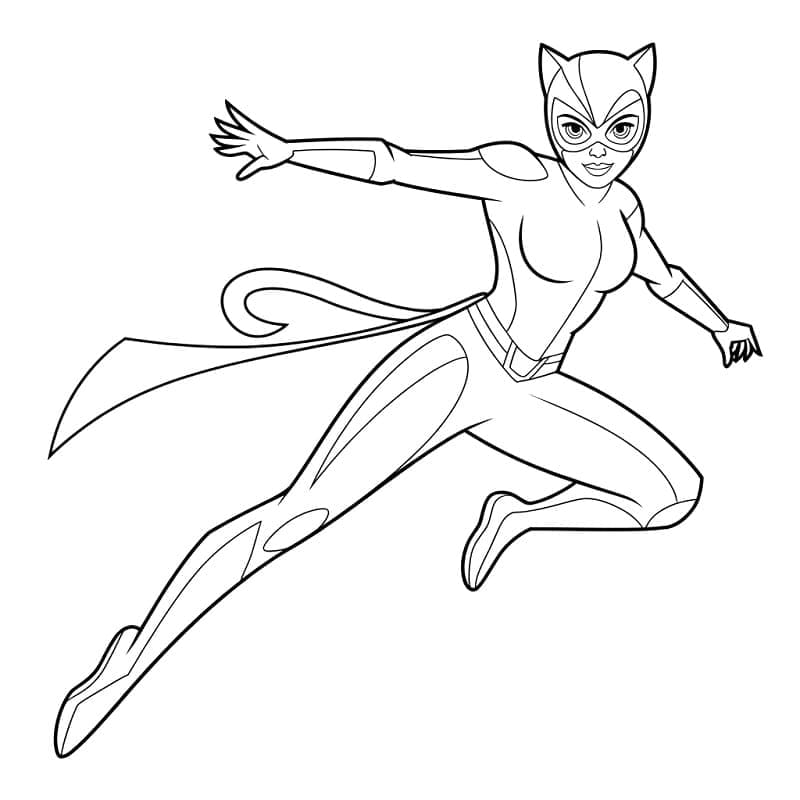 Immagini Catwoman fantastica da colorare