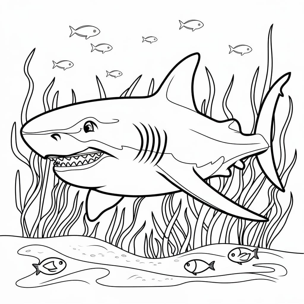 Immagini Megalodonte da colorare