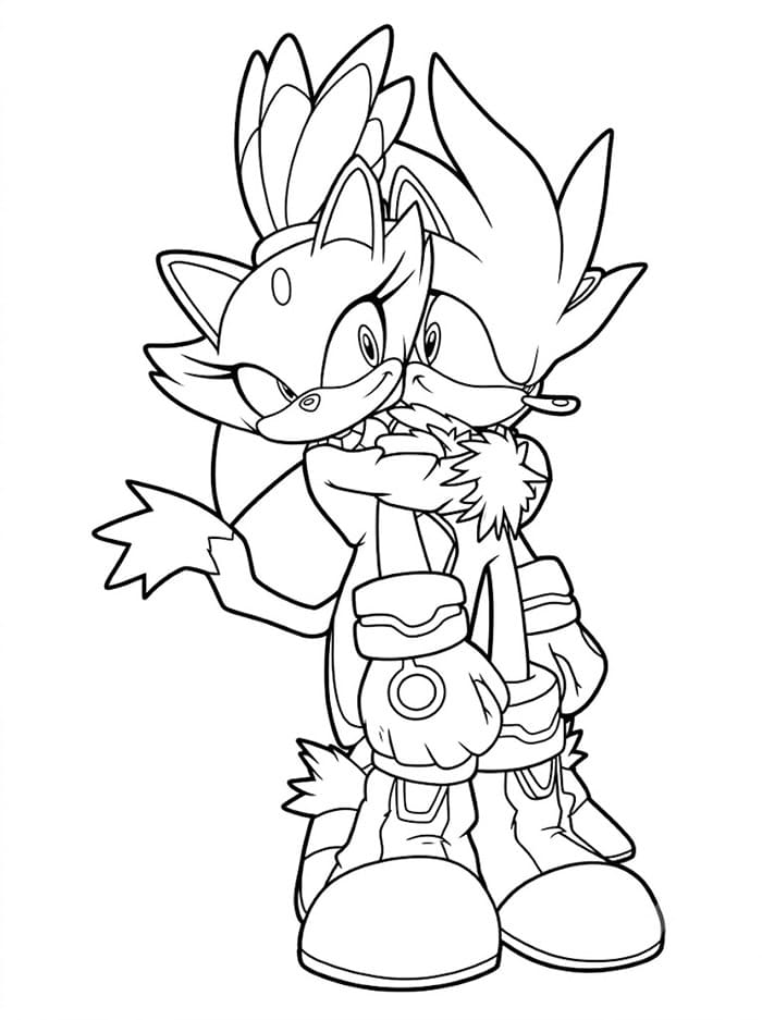 Immagini di Silver the Hedgehog da colorare