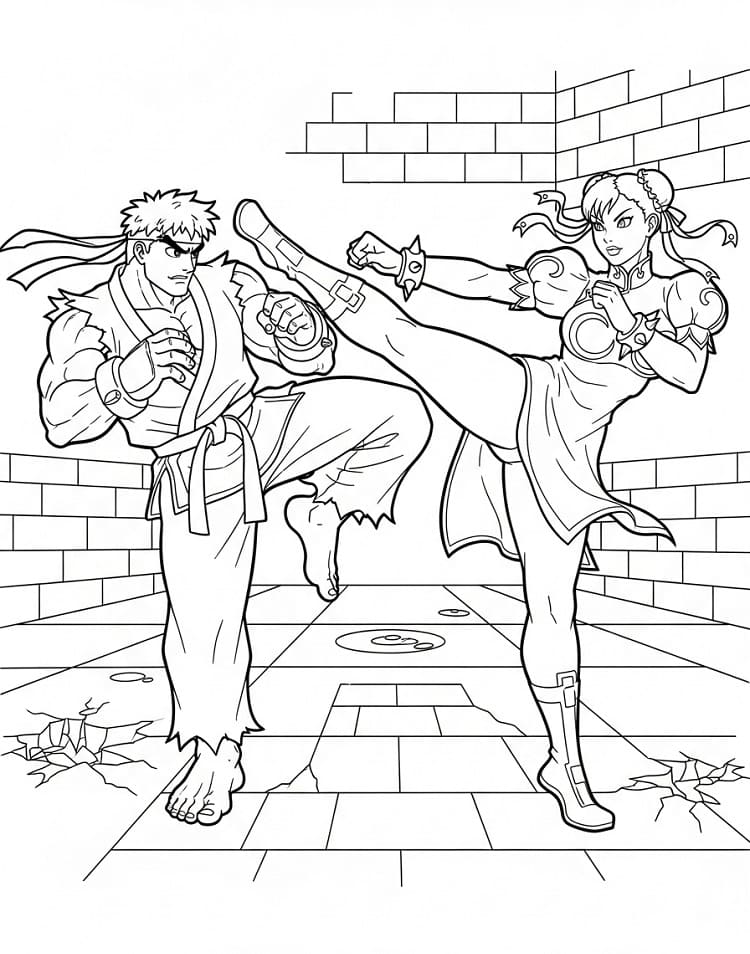 Immagini di Street Fighter da colorare