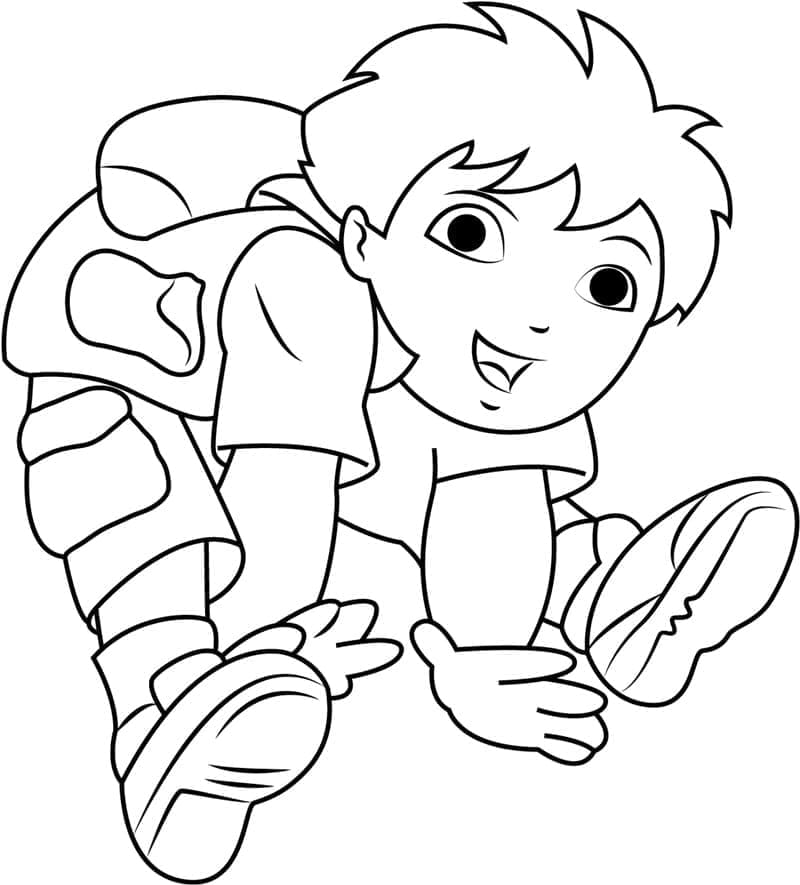 Incredibile Diego da colorare