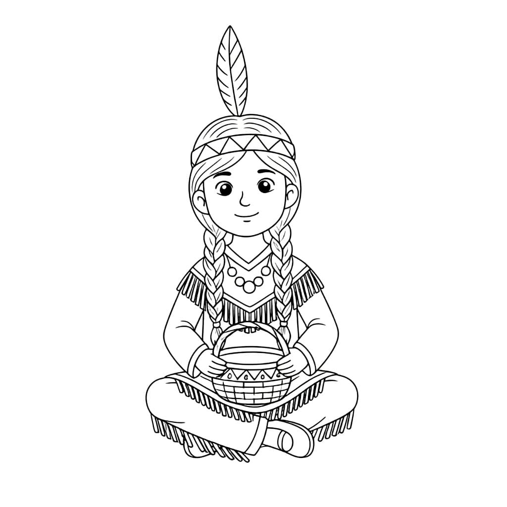 Indiani che suonano i tamburi da colorare