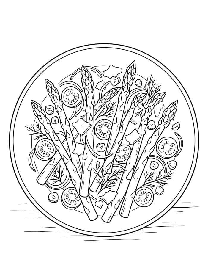 Insalata di Asparagi da colorare
