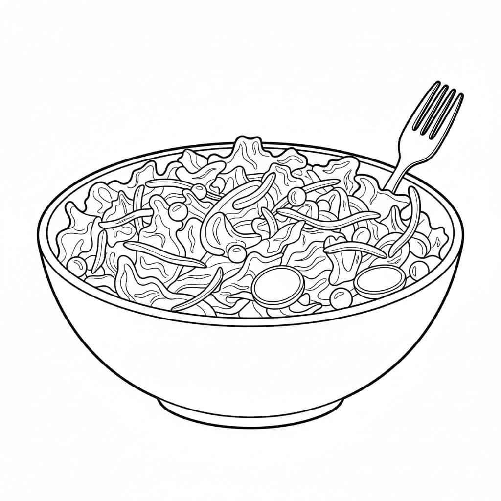 Insalata di cavolo da colorare