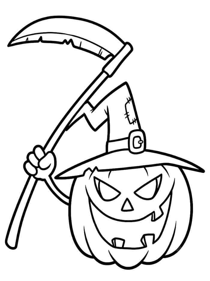 Jack O Lantern La Strega Cattiva da colorare
