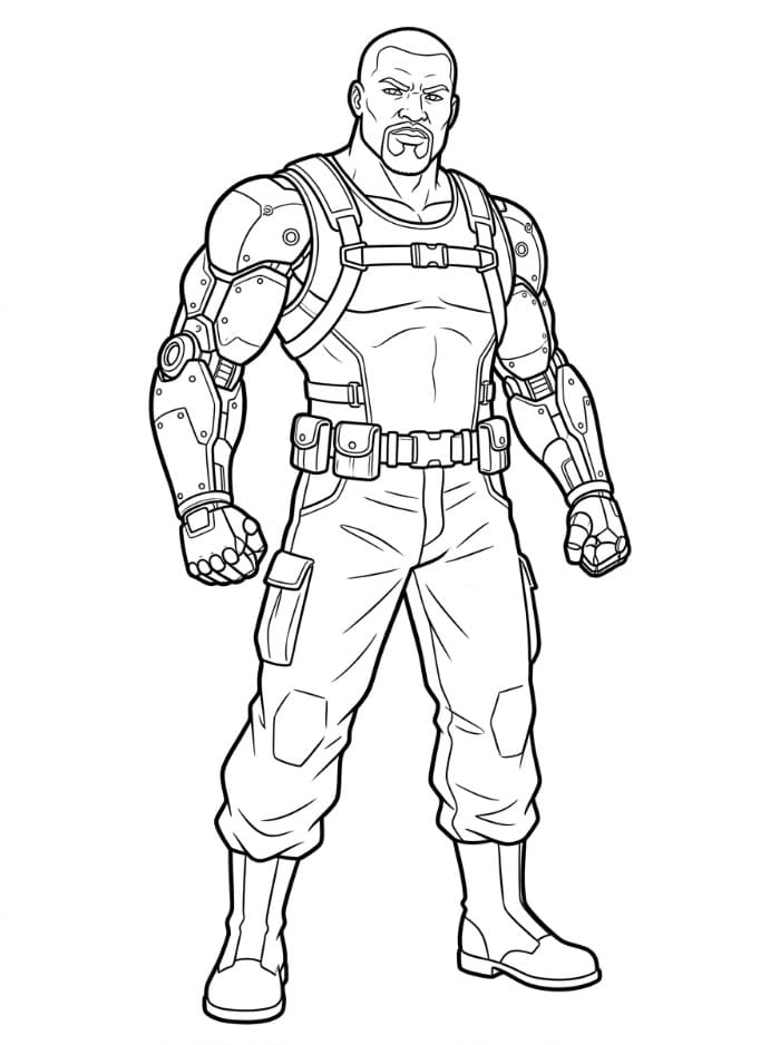 Jax Briggs Mortal Kombat da colorare