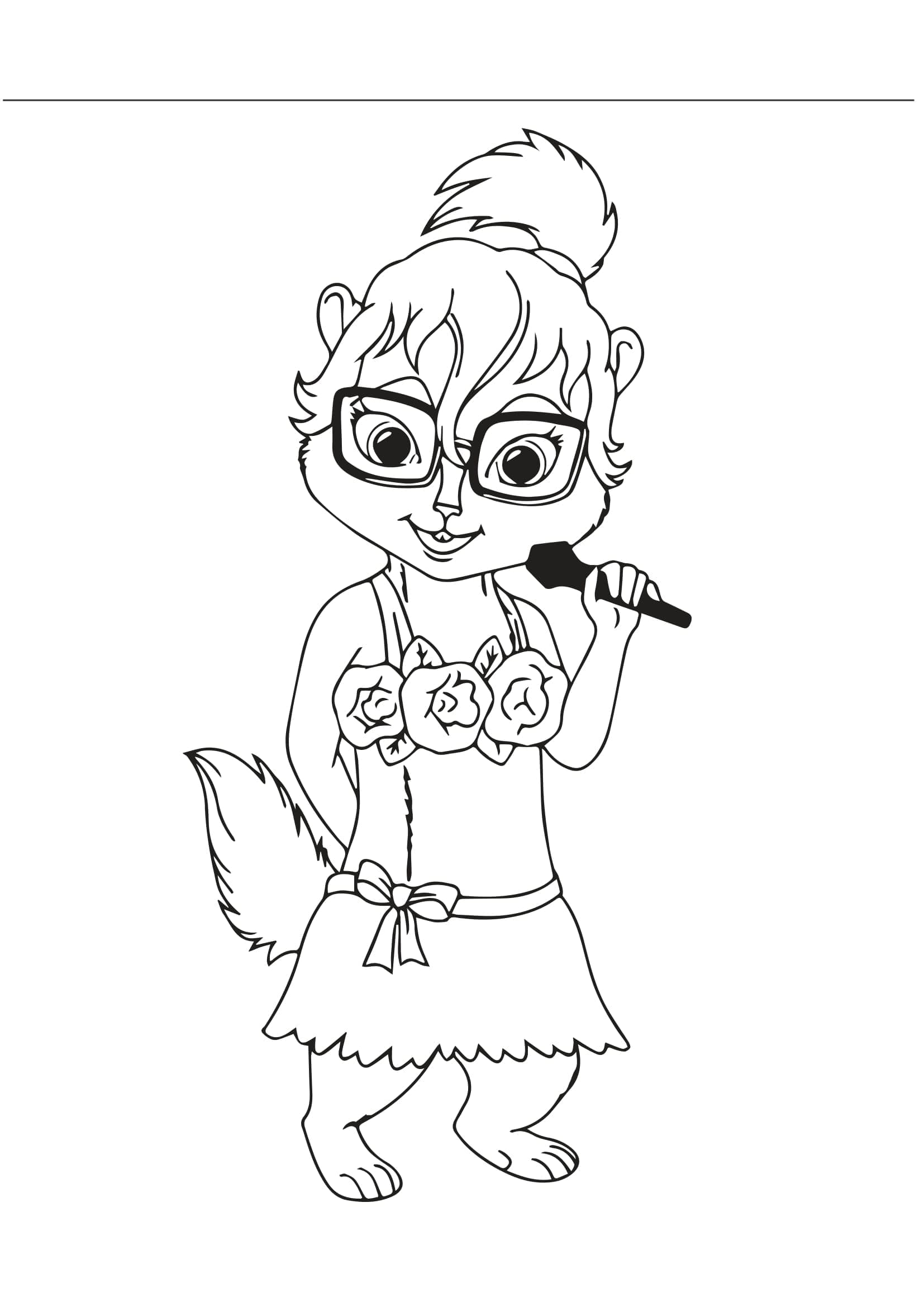 Jeanette di Alvin Superstar da colorare