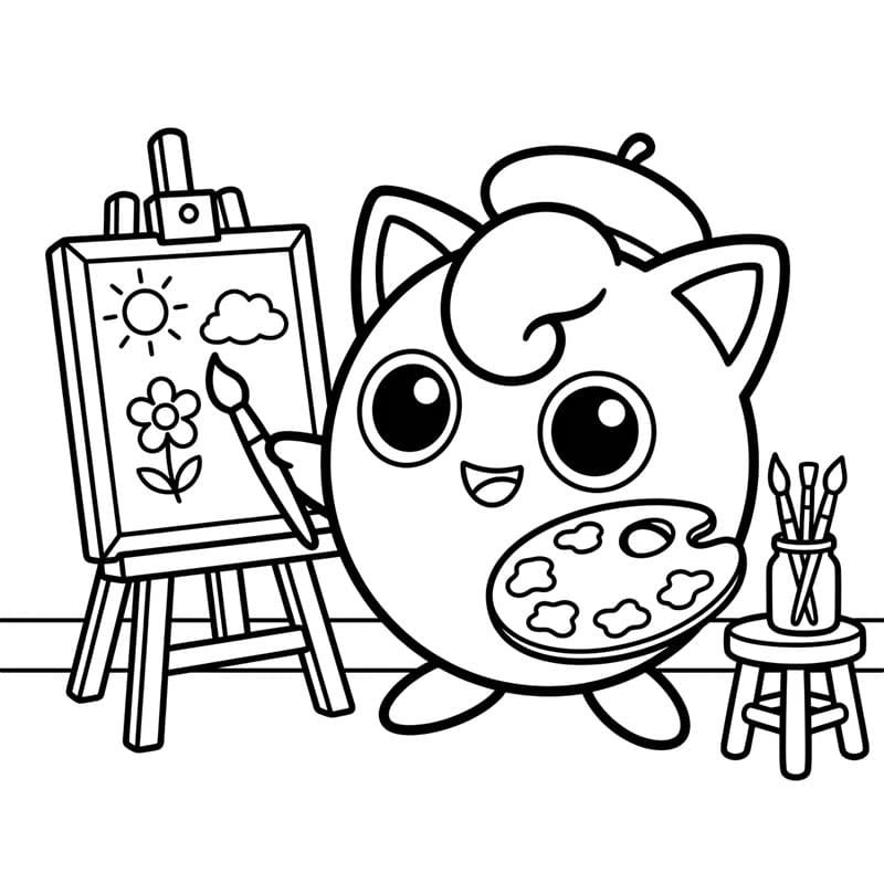 Jigglypuff bambino da colorare