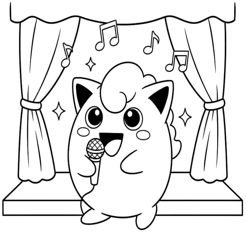 Jigglypuff canta da colorare