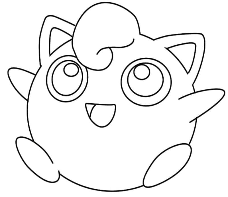 Jigglypuff stampabile gratis da colorare
