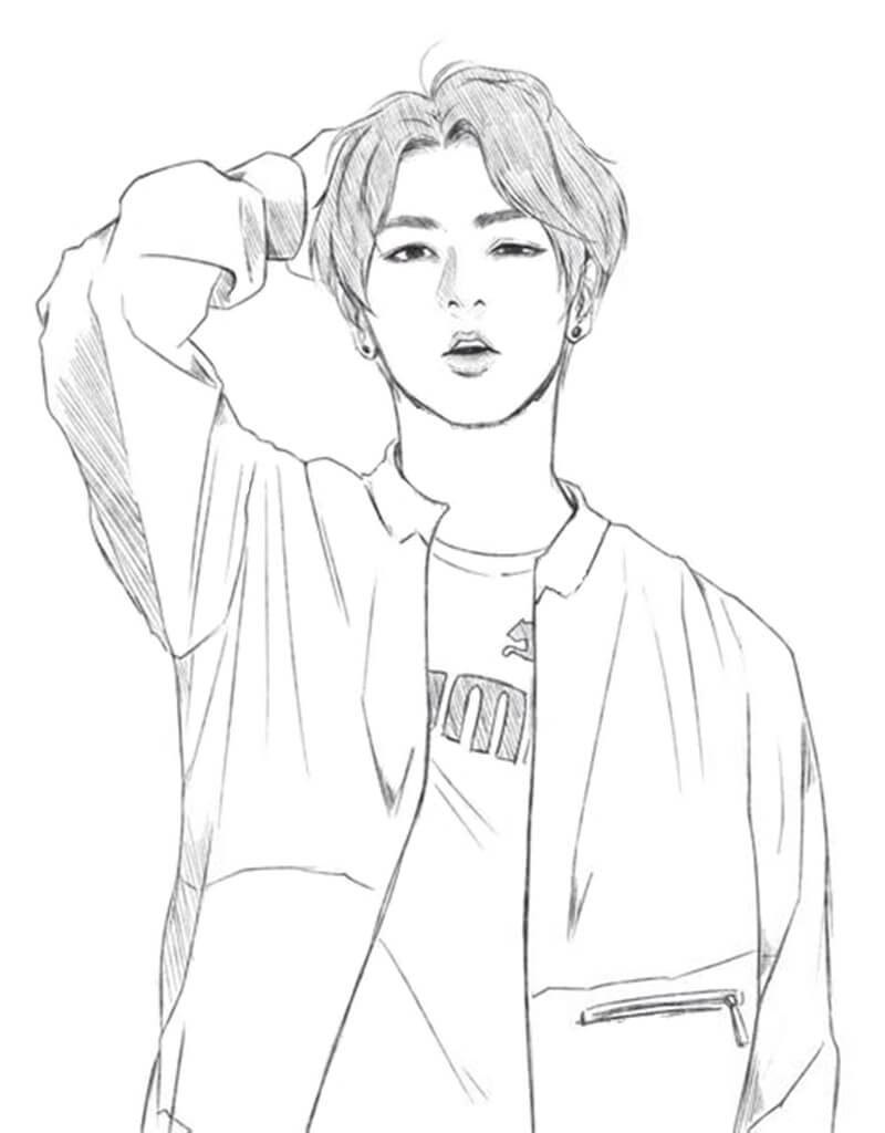 Jimin from BTS da colorare