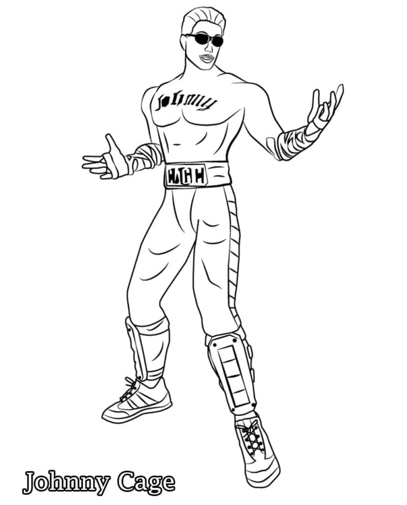 Johnny Cage Mortal Kombat da colorare