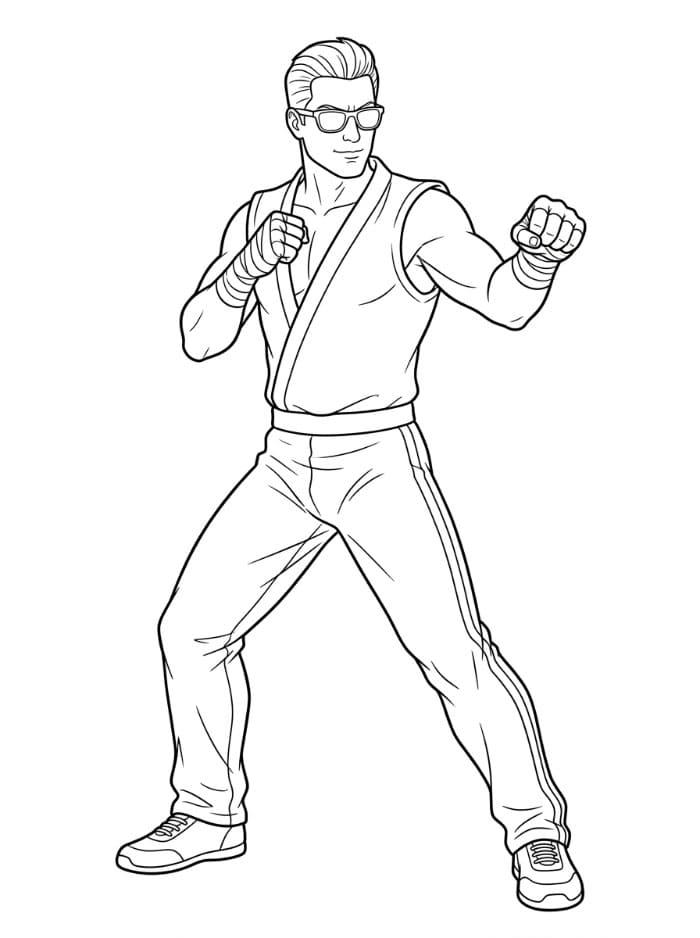 Johnny Cage Mortal Kombat da colorare