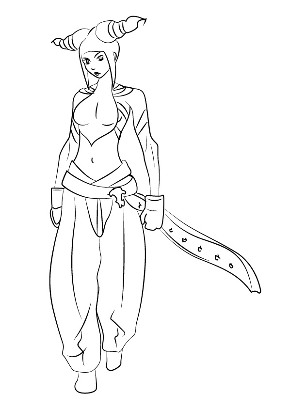 Juri di Street Fighter da colorare