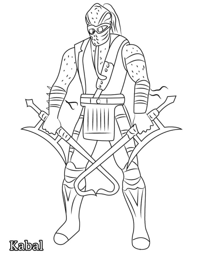 Kabal Mortal Kombat da colorare