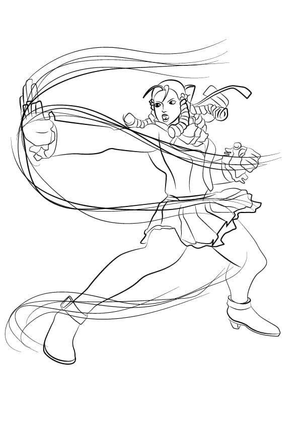Karin from Street Fighter da colorare