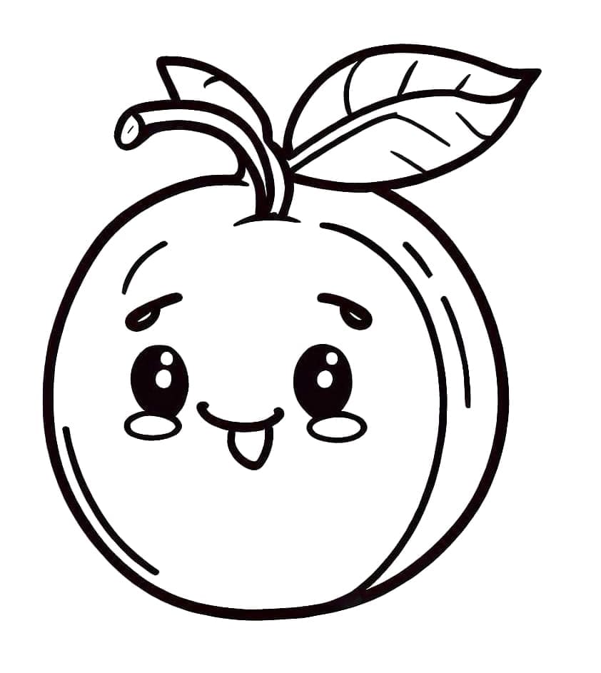 Kawaii Plum da colorare