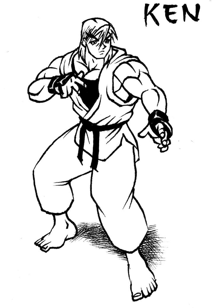 Ken Street Fighter da colorare