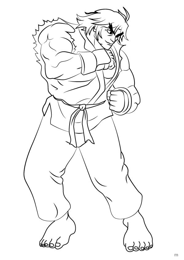 Ken in Street Fighter da colorare
