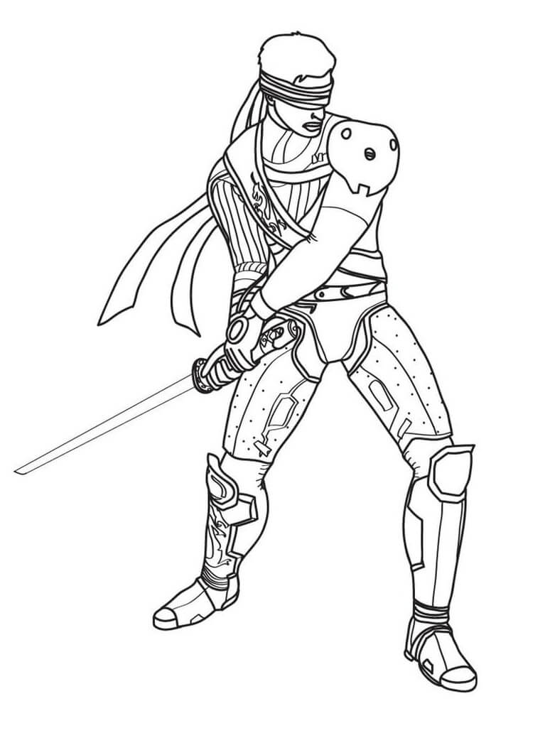 Kenshi Mortal Kombat da colorare