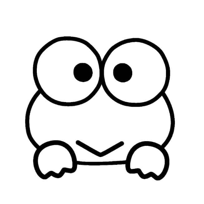 Keroppi dagli occhi grandi libero da colorare