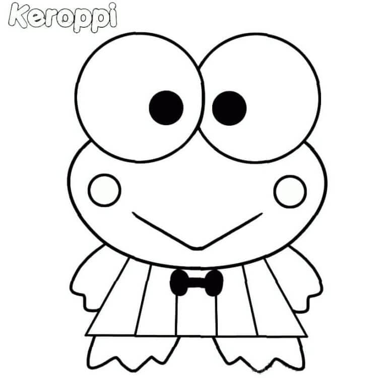 Keroppi dagli occhi grandi da colorare