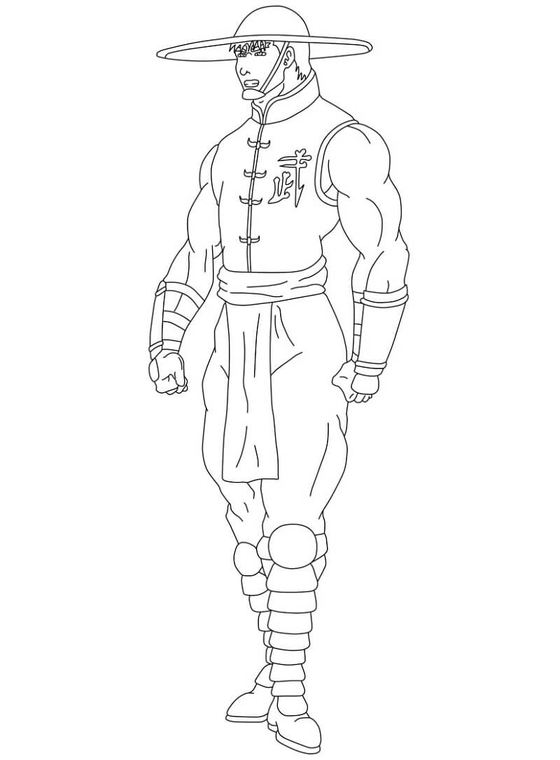 Kung Lao Mortal Kombat da colorare