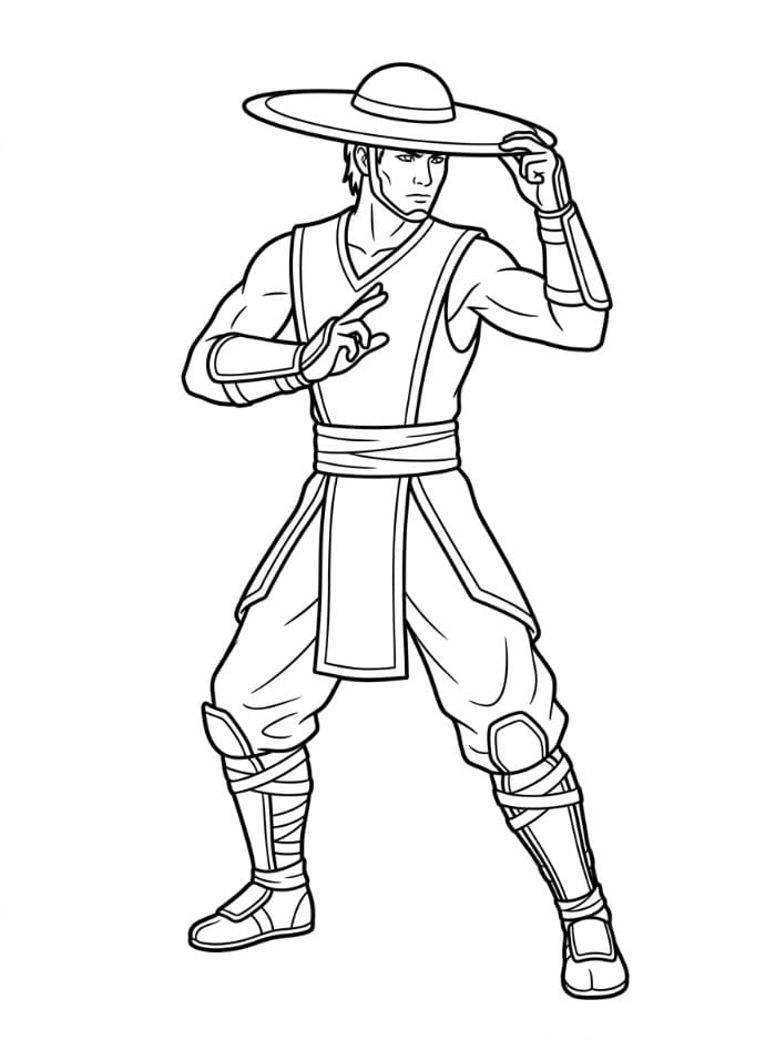 Kung Lao Mortal Kombat da colorare