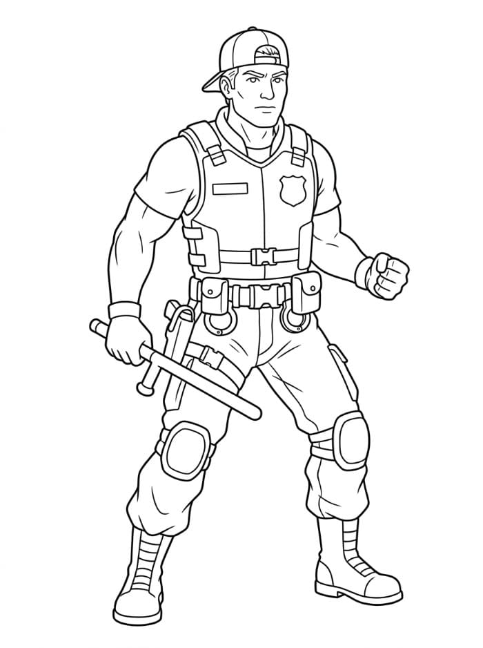 Kurtis Stryker Mortal Kombat da colorare