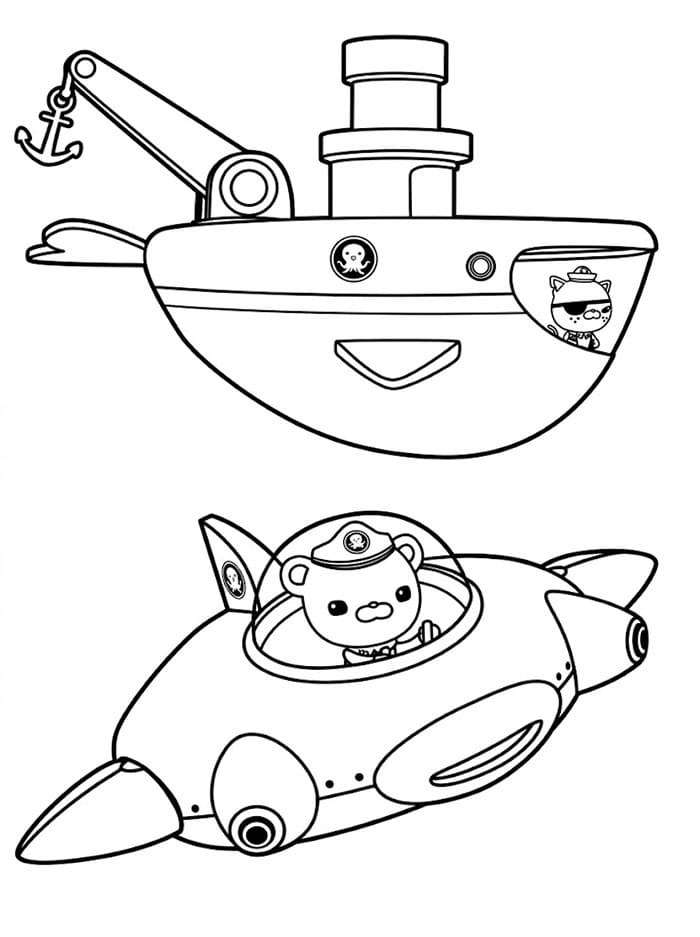 Kwazii e Barnacles Octonauts da colorare