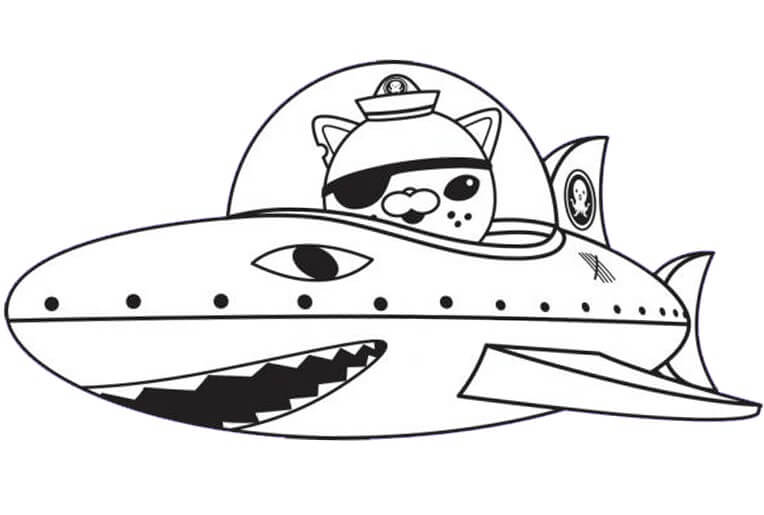 Kwazii on Sharkship da colorare