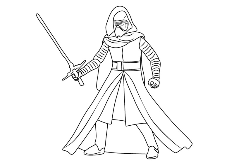 Kylo Ren 1 da colorare