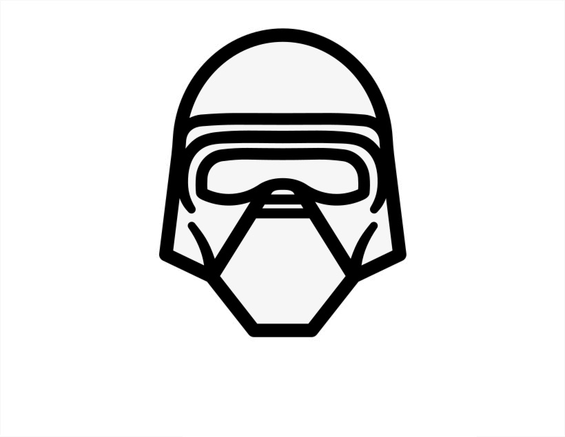 Kylo Ren Head da colorare