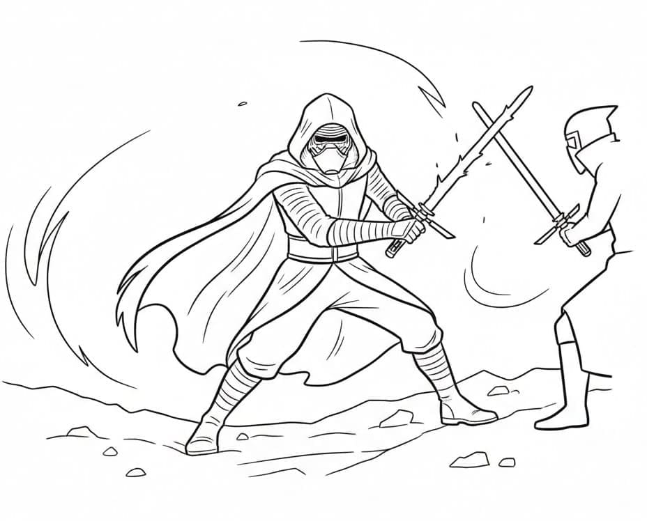 Kylo Ren da stampare gratis da colorare