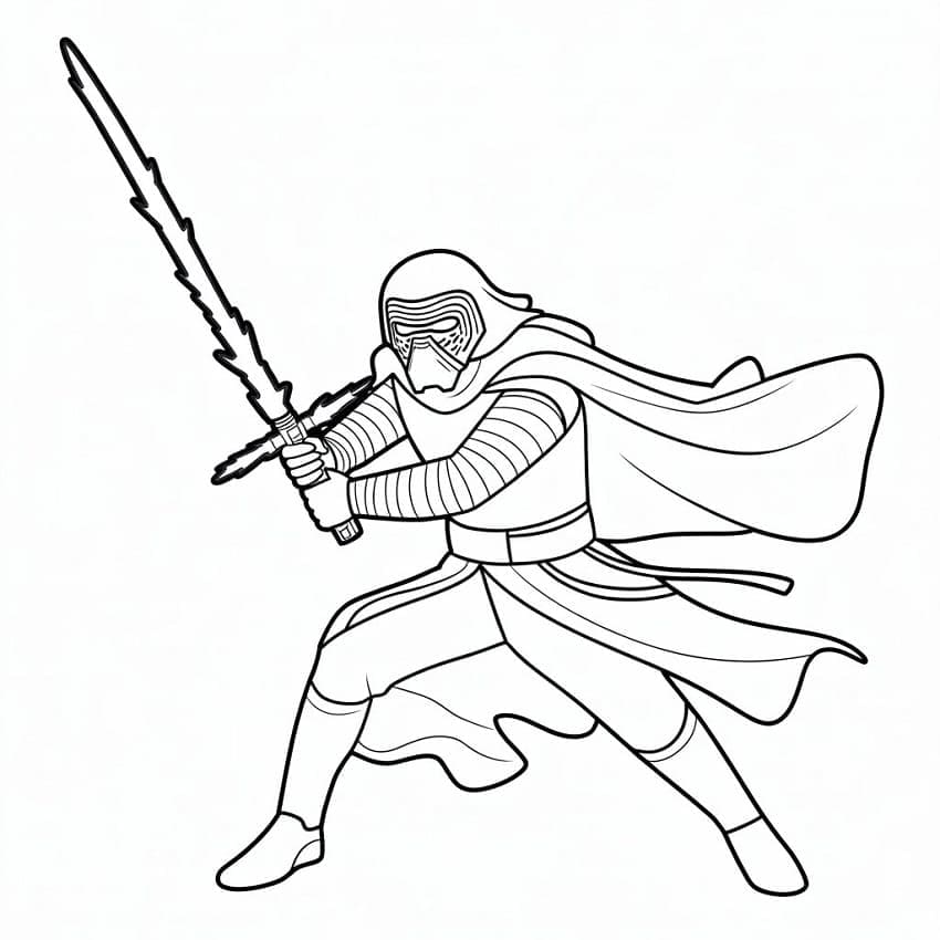 Kylo Ren da stampare per bambini da colorare