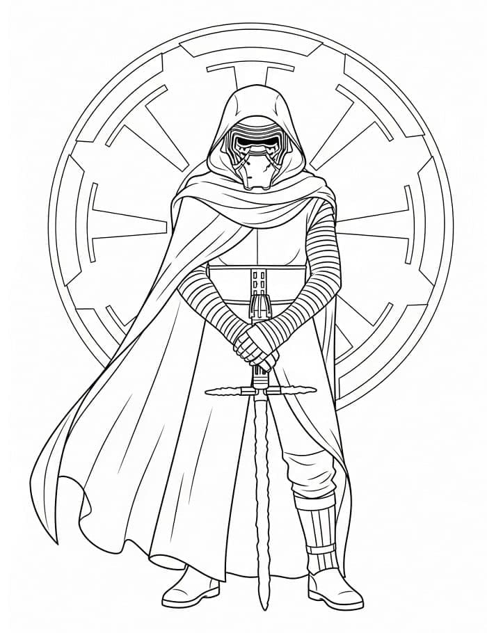 Kylo Ren da stampare da colorare