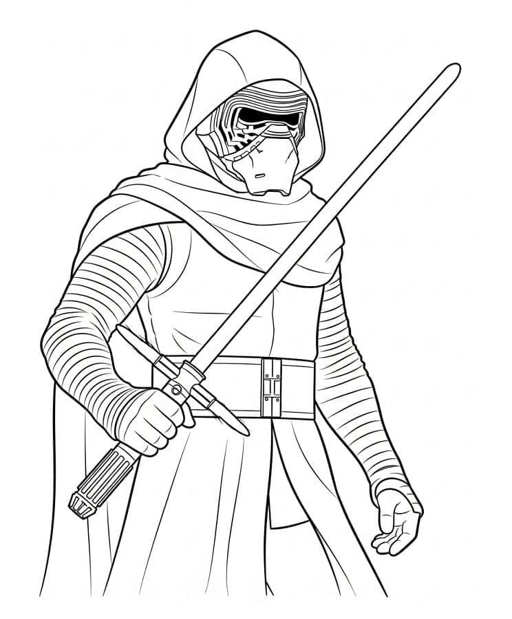 Kylo Ren gratis per bambini da colorare