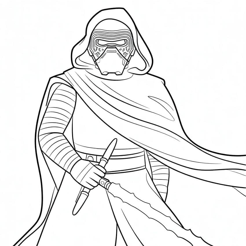 Kylo Ren gratis da colorare