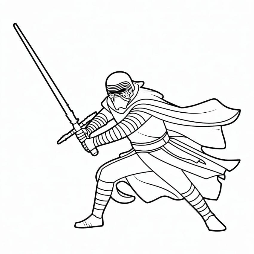 Kylo Ren per bambini da colorare