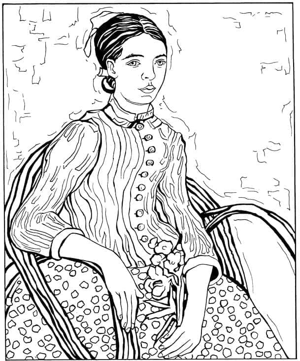 La Mousmé di Vincent Van Gogh da colorare