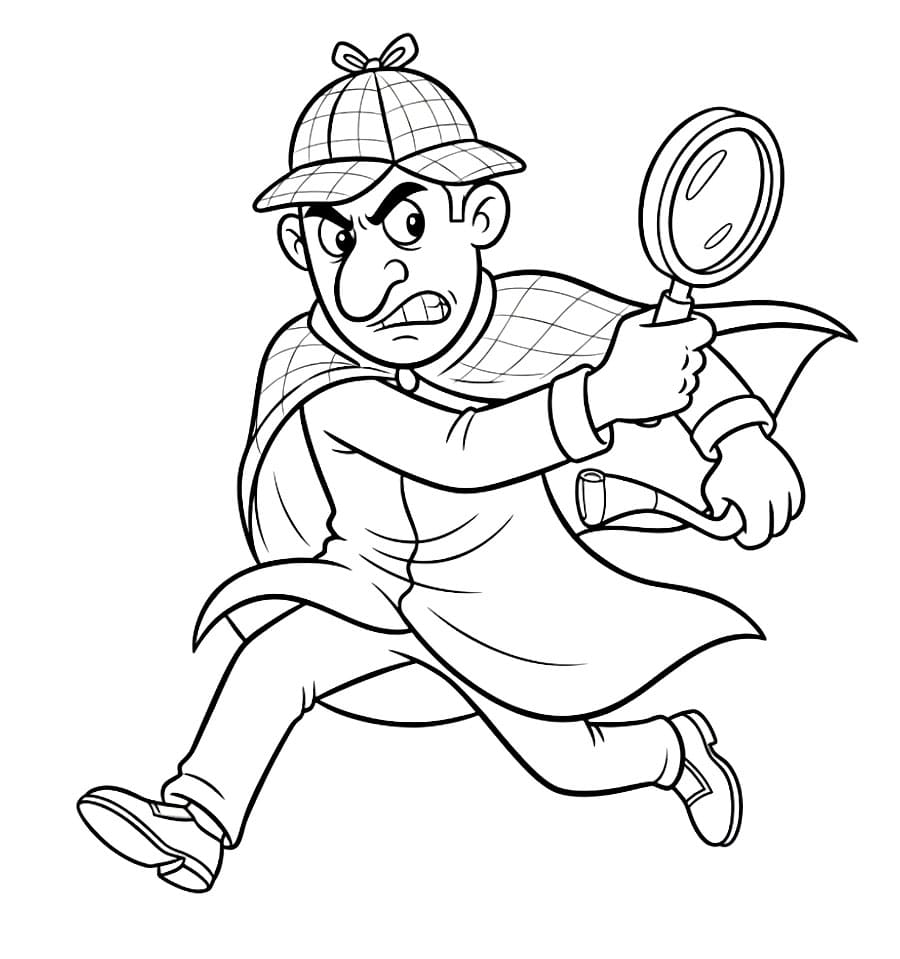 La fuga di Sherlock Holmes da colorare