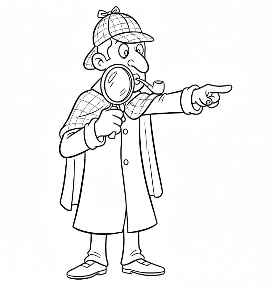 La scoperta di Sherlock Holmes da colorare