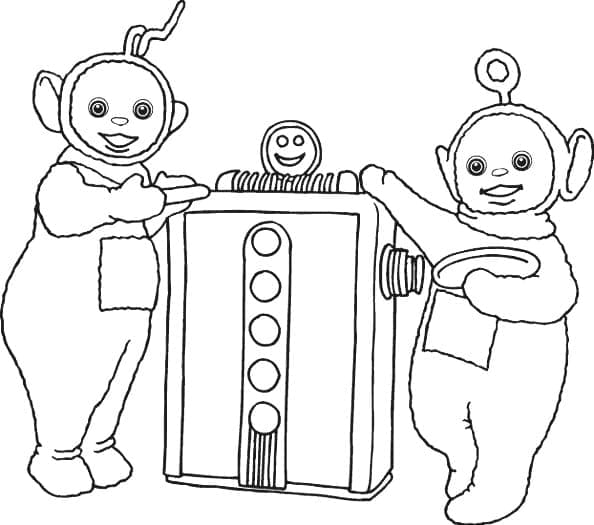Laa-Laa e Po dei Teletubbies da colorare